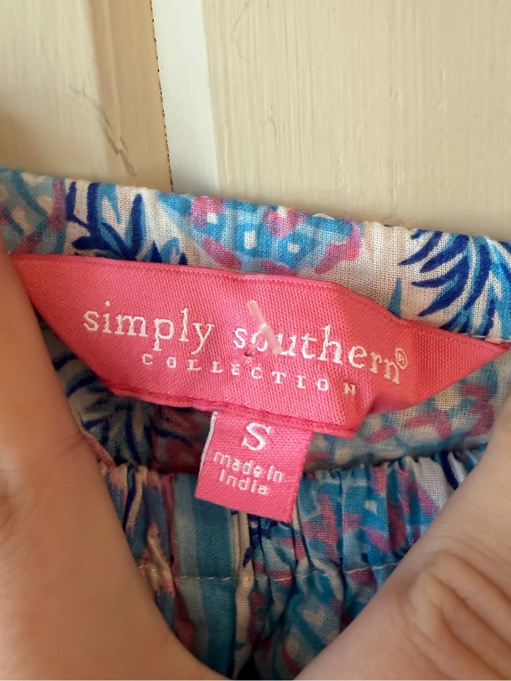 NWOT Simply Southern Blue and Pink Pineapple Print Tiered Sundress, Size Small - Picture 4 of 7